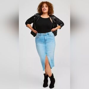 Datenight ;) Denim Midi Skirt - Torrid